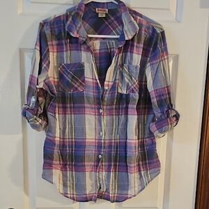 Mossimo Supply Co. Multicolor Plaid Shirt